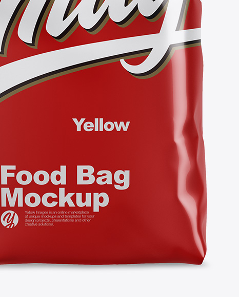 Glossy Food Bag Mockup