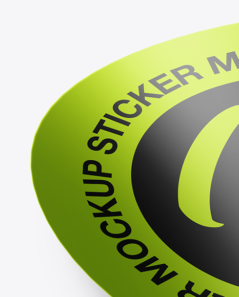 Metallic Round Sticker Mockup