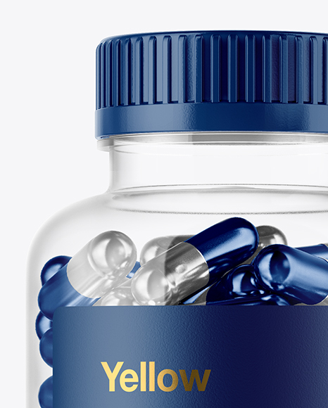 Clear Pills Bottle Mockup