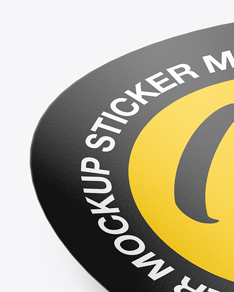 Textured Round Sticker Mockup