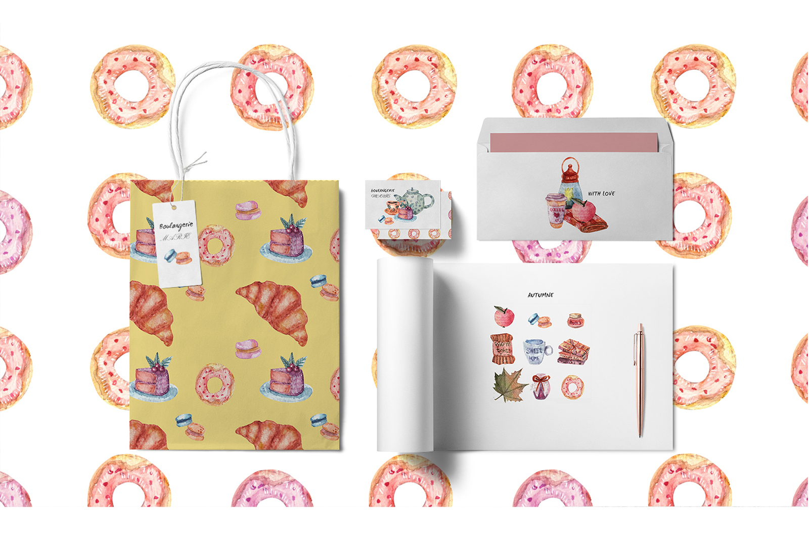 Cozy autumne. Cozy home. Watercolor illustrations Cozy autumne. Cozy home. Watercolor illustrations