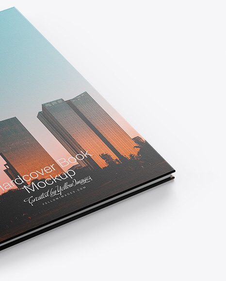 Hardcover Book w/ Textured Cover Mockup