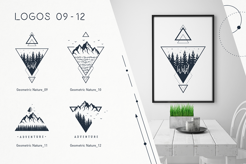 Geometric Nature. 20 Greative Logos