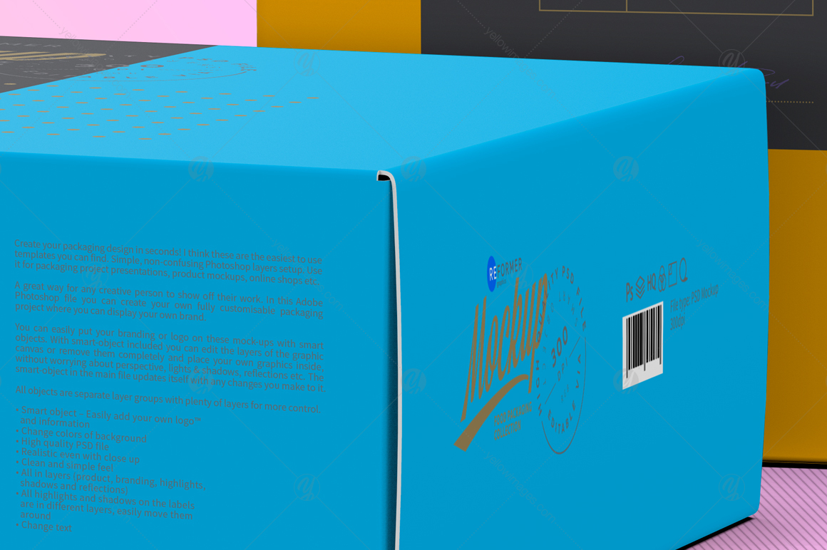 Two Cardboard Box Mockup Two Cardboard Box Mockup