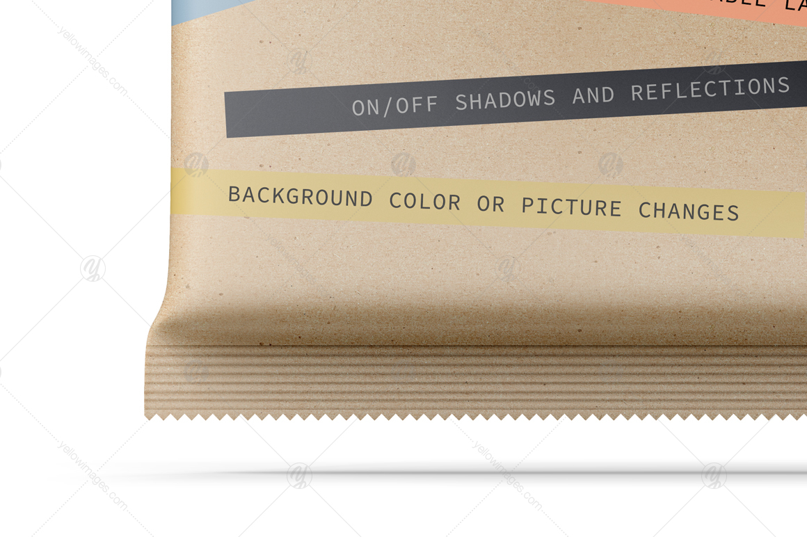 Kraft Snack Package Mockup Front & Back View Kraft Snack Package Mockup Front & Back View