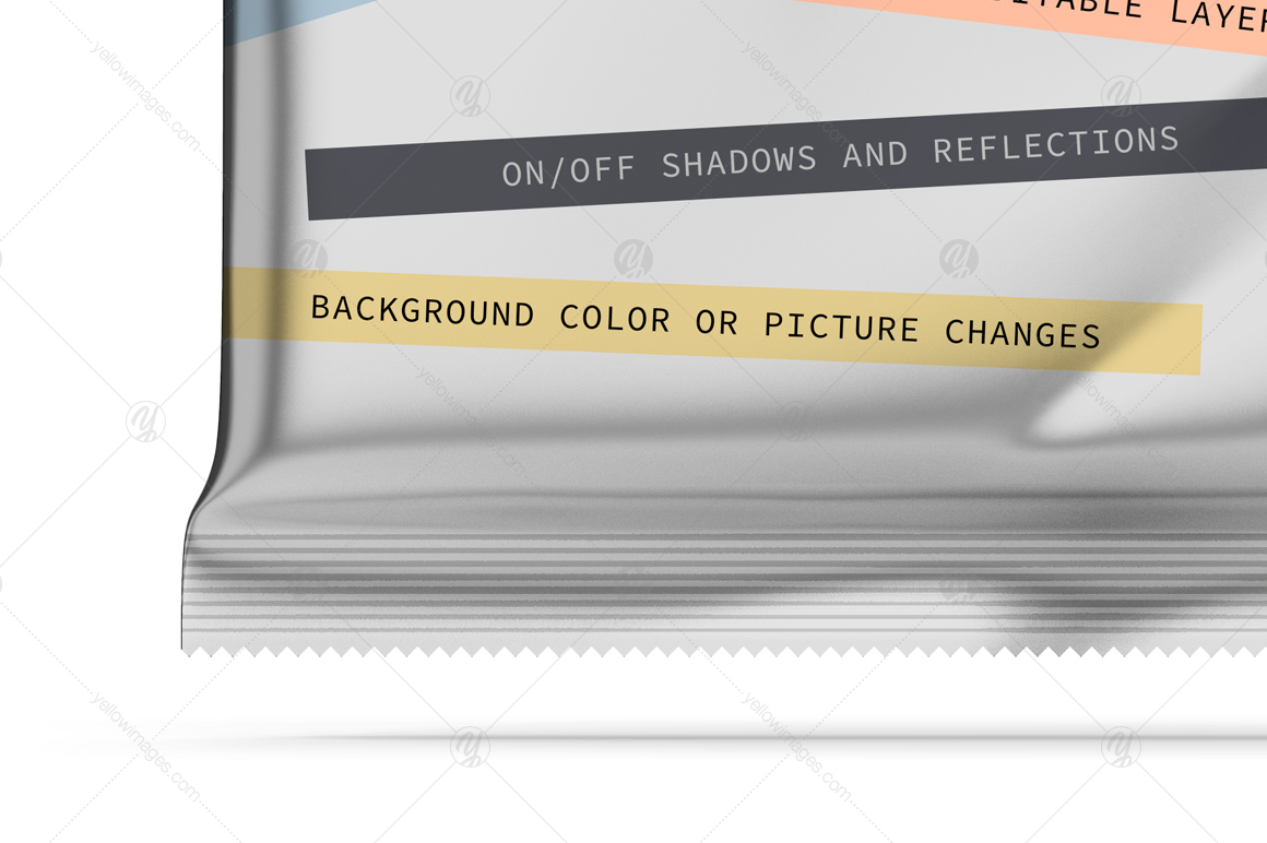 Matte Metallic Snack Package Mockup