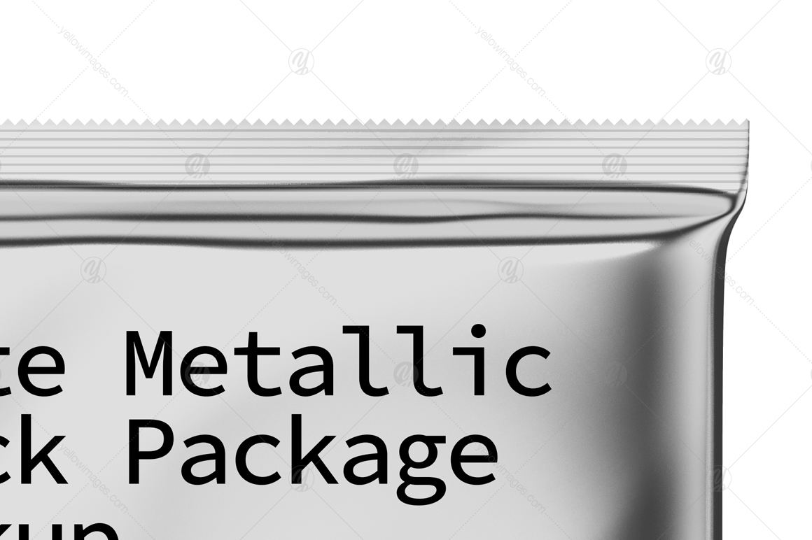 Matte Metallic Snack Package Mockup