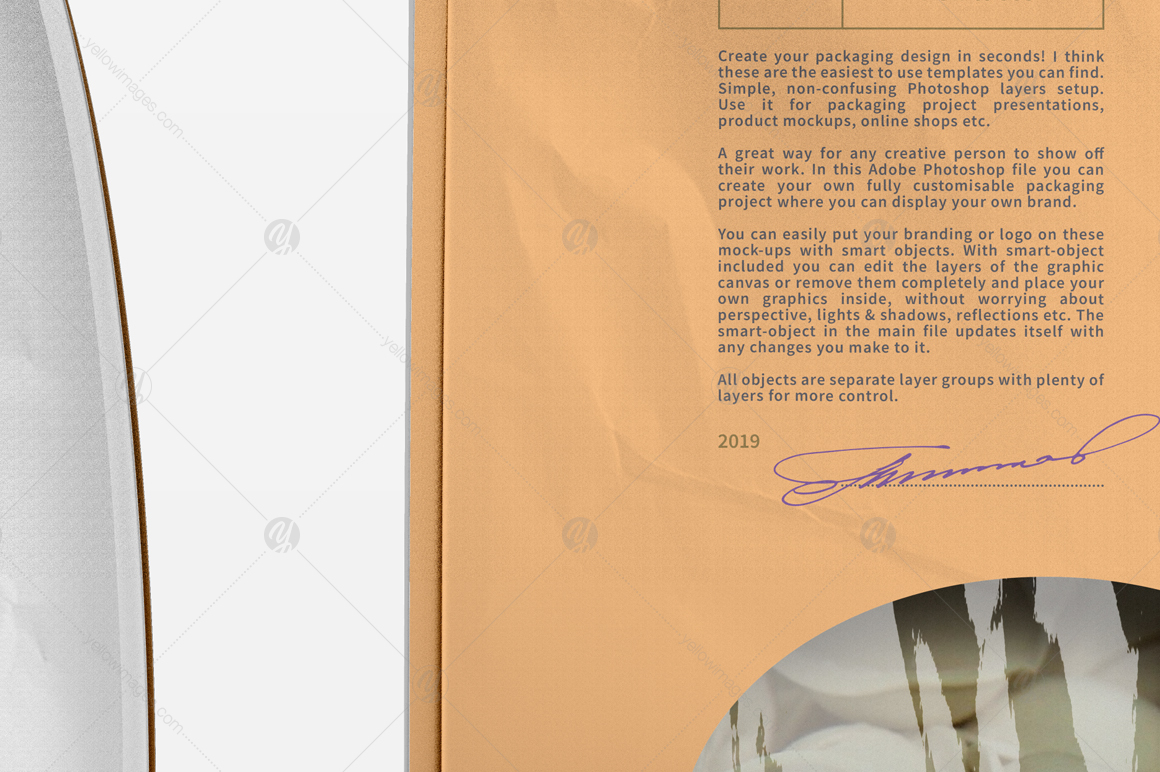 Paper Bag with Window Mockup Paper Bag with Window Mockup