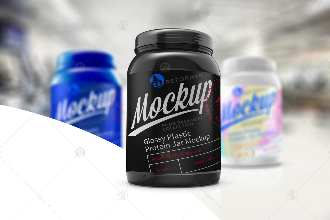 Plastic Protein Jar 2 Mock-Ups Files