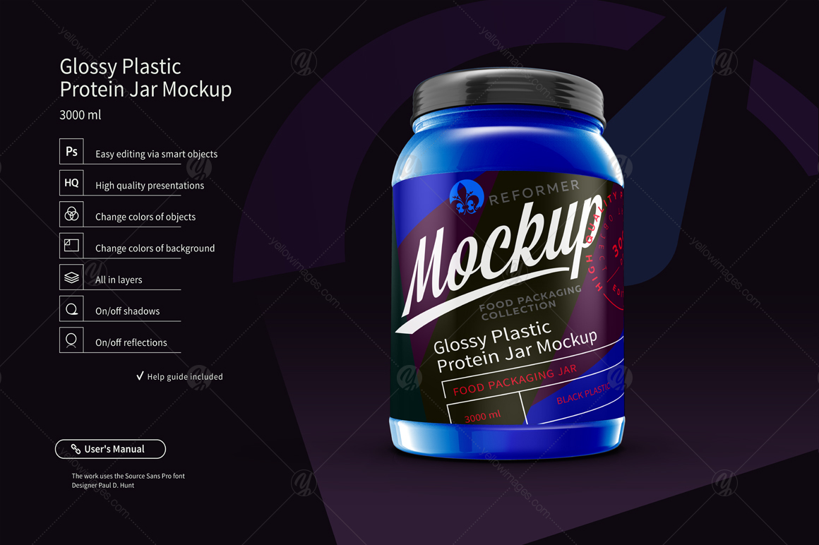Plastic Protein Jar 2 Mock-Ups Files Plastic Protein Jar 2 Mock-Ups Files