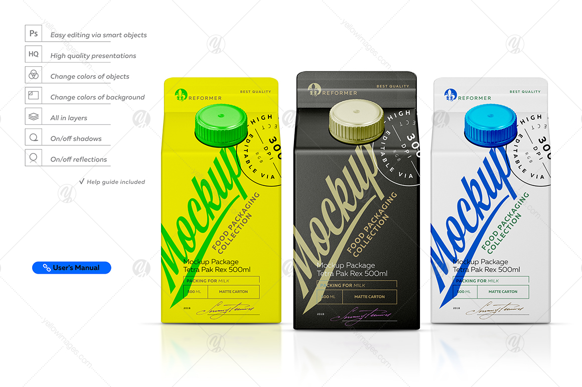 Mockup Package Tetra Pak Rex 500ml-Front View