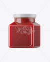 Glass Berry Jam Jar Mockup