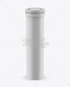 Matte Plastic Effervescent Tablets Tube Mockup - Front View (High-Angle Shot)