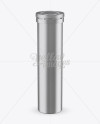 Metallic Effervescent Tablets Tube Mockup - Front View (High-Angle Shot)