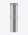 Metallic Effervescent Tablets Tube Mockup - Front View (High-Angle Shot)