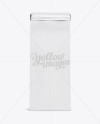 Paper Bag w/ a Metallic Paper Tin-Tie Mockup - Front View