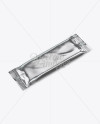 Metallic Snack Bar Mockup - Halfside View (High-Angle Shot)