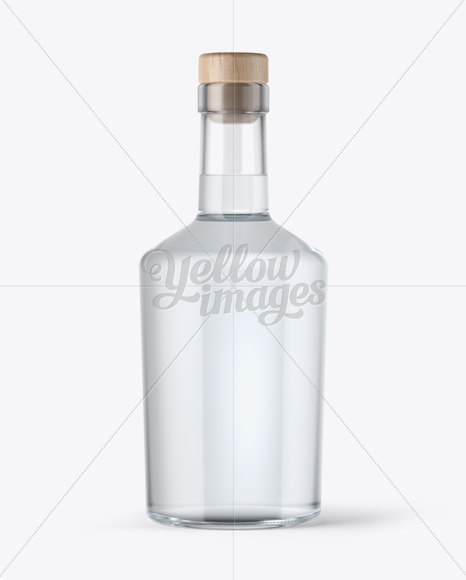 750ml Flint Glass Kyoto Bottle with Vodka Mockup - Free Download Images