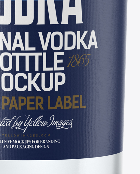 750ml Flint Glass Kyoto Bottle with Vodka Mockup - Free Download Images