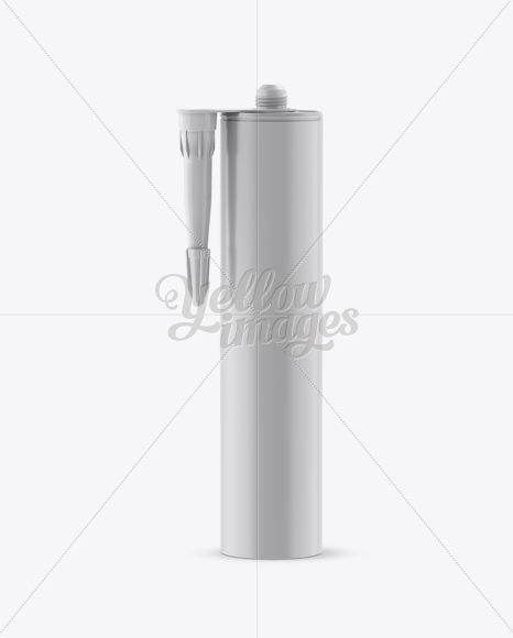 Opened Matte Silicone Sealant Tube Mockup