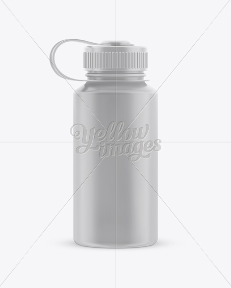 Matte Plastic Reusable Water Bottle Mockup