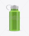 Green Plastic Reusable Water Bottle Mockup