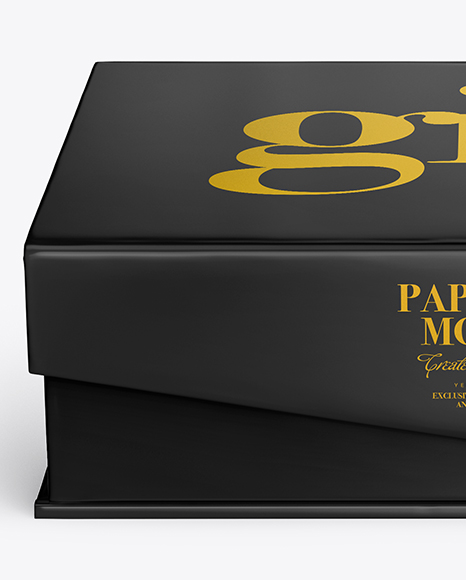 Glossy Paper Box Mockup