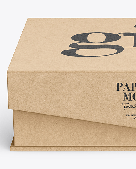 Kraft Paper Box Mockup