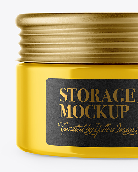 Glossy Storage Jar Mockup