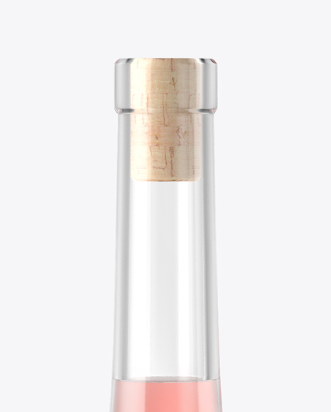 1.5L Clear Glass Pink Wine Bottle Mockup
