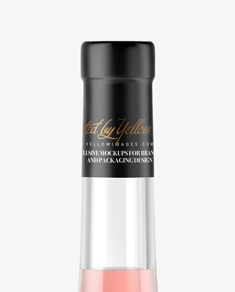 1.5L Clear Glass Pink Wine Bottle Mockup