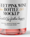1.5L Clear Glass Pink Wine Bottle Mockup