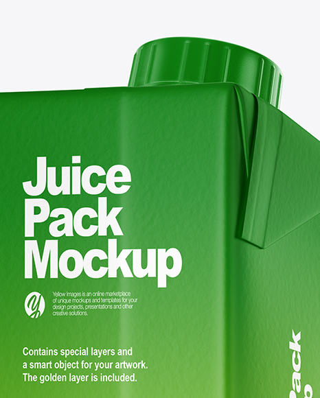 200ml Matte Juice Carton Package Mockup