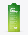 200ml Matte Juice Carton Package Mockup