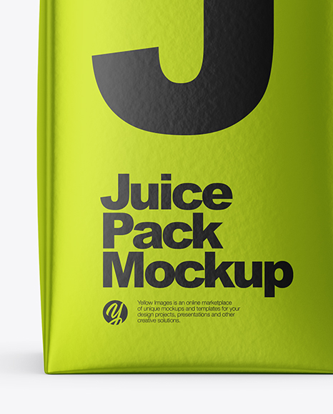 200ml Metallic Juice Carton Package Mockup