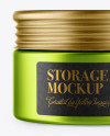 Metallic Storage Jar Mockup