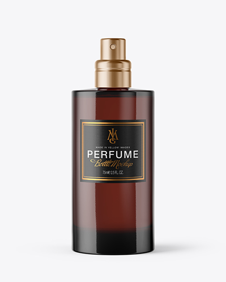 Dark Glass Perfume Bottle Mockup