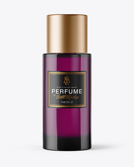 Dark Glass Perfume Bottle Mockup