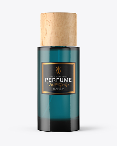 Dark Glass Perfume Bottle Mockup