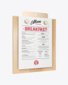 Menu w/ Matte Papers Mockup