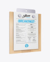 Menu w/ Textured Papers Mockup