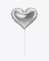 Metallic Heart Foil Balloon Mockup