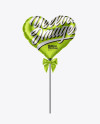 Metallic Heart Foil Balloon Mockup