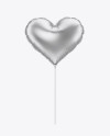 Matte Metallic Heart Foil Balloon Mockup