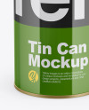 Glossy Tin Can Mockup