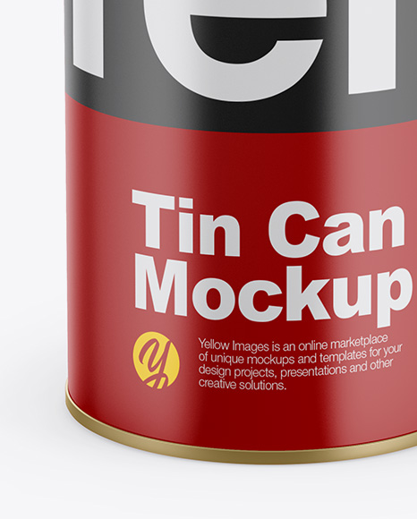 Matte Tin Can Mockup