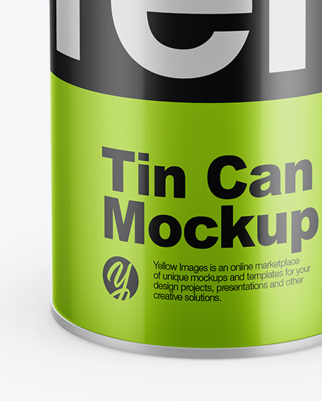 Metallic Tin Can Mockup