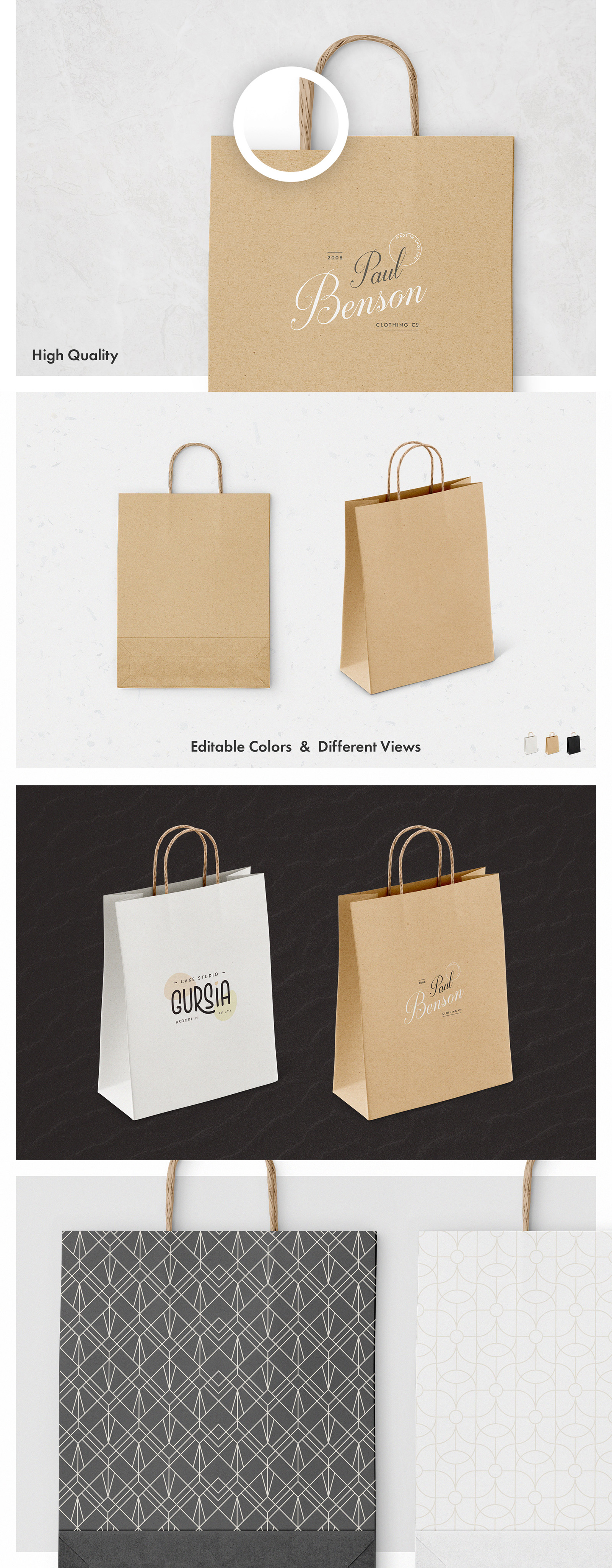 Paper Bag Mockup Set