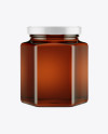 Amber Glass Jar Mockup