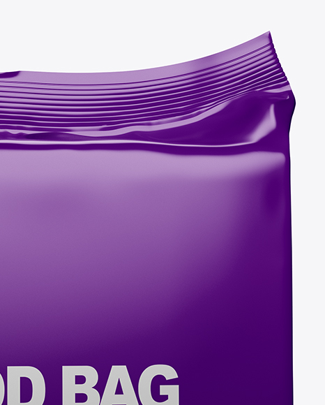 Glossy Food Bag Mockup